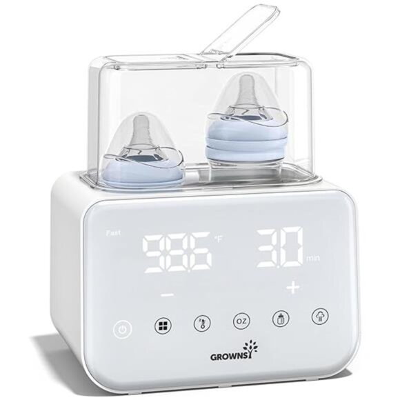 Baby Bottle Warmer, Grownsy 10-in-1 Fast Bottle Warmer Accurate Temp Control - Picture 8 of 8